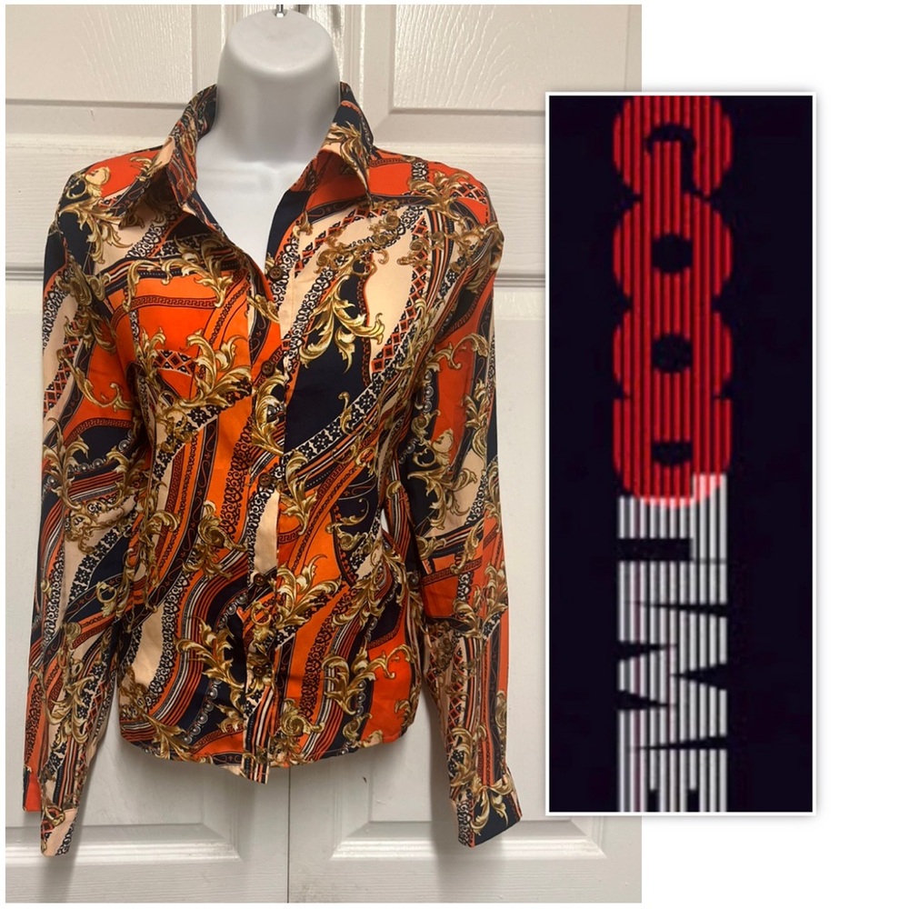 GoodTime Multicolored Open Back Long Sleeved Blouse